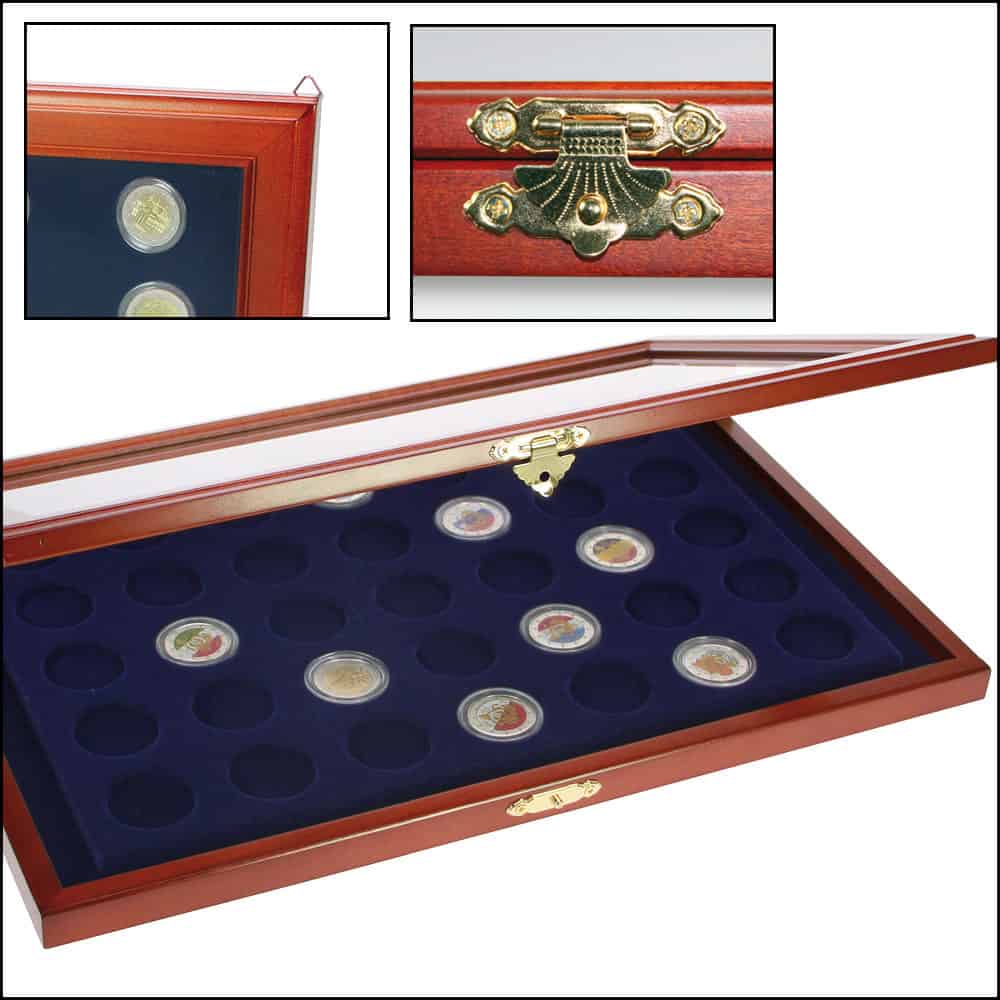 No. 5846 - Wooden Showcase for Coins - for 50x50mm Coin Holders and ...
