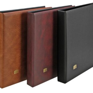 Albums for Letters and Postcards with 5 Double Sided Pages - Brown, Wine-Red & Black