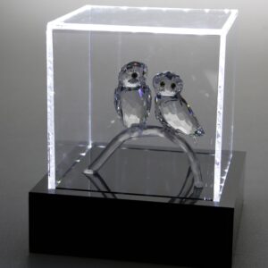 Square Acrylic Presentation Cubes with LED lights