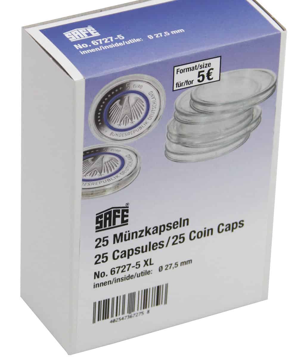 50mm Coin Capsules (25 pack) Safe Albums