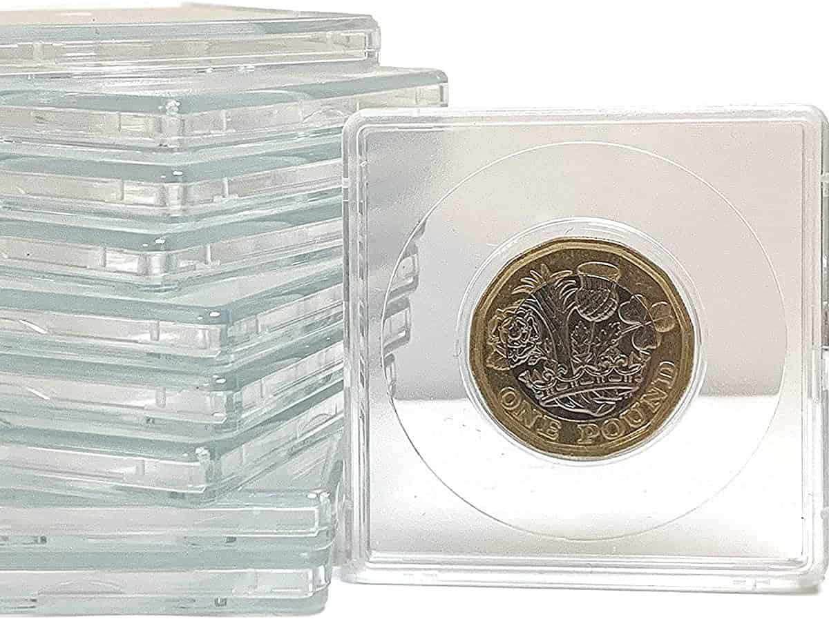 Square Coin Capsules (10 Pack) Safe Albums