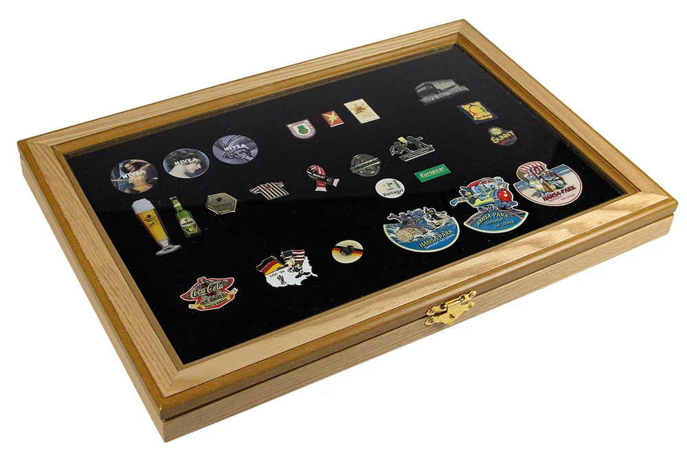Wild Oak Wooden Showcase for Pins, Medals, Decorations