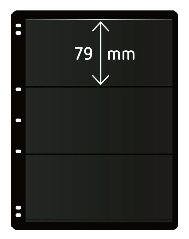Hagner 3 Strip Double Sided Stocksheet (10Pk)