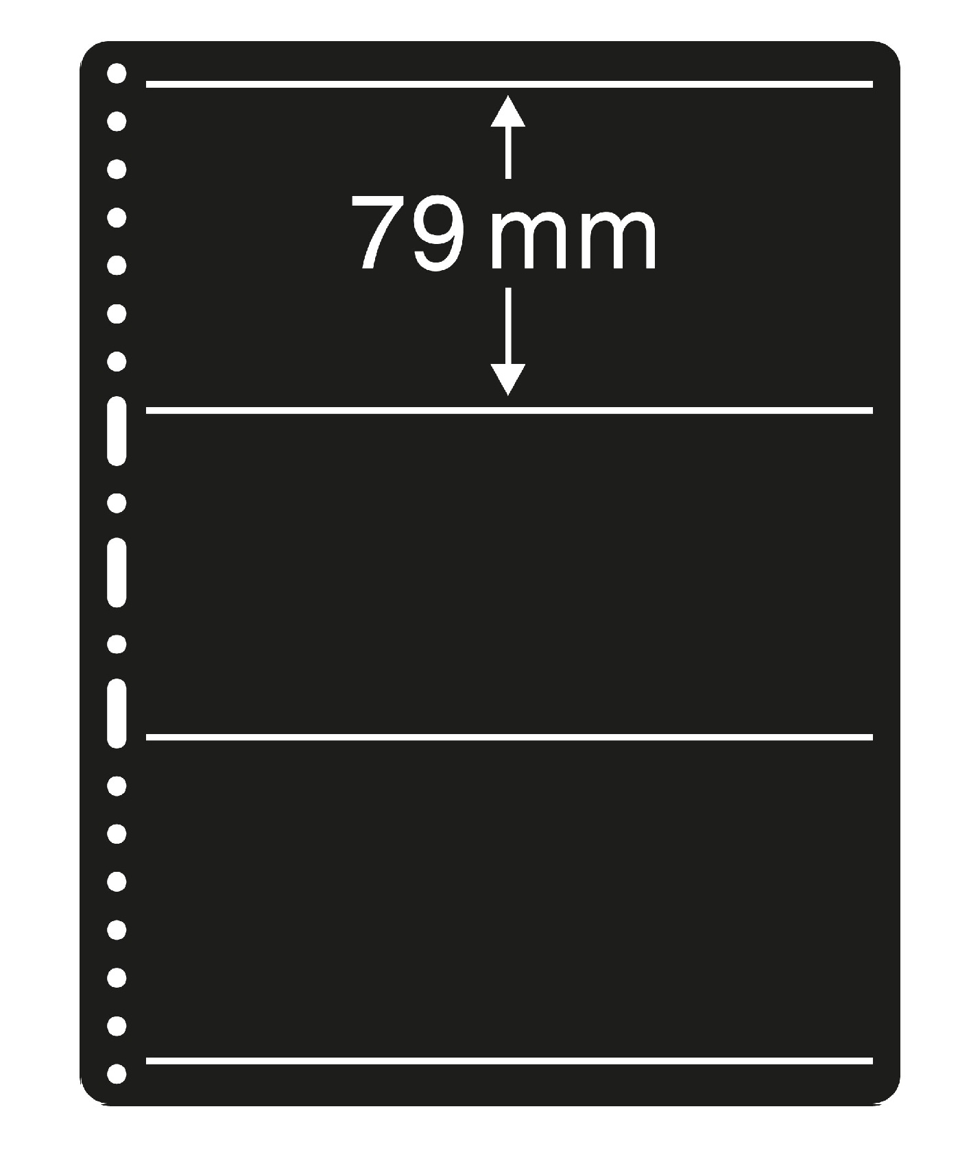 Prinz 3 Strip Single Sided Stocksheet - Universal Punching (10Pk)